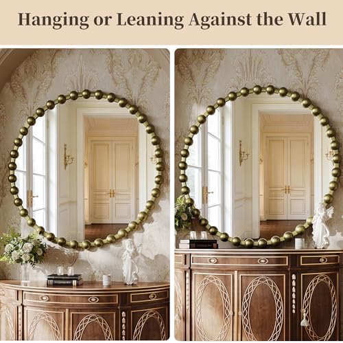 36 Inch Bronze Round Mirror, Circle Wall Mirror Vanity - Image 6