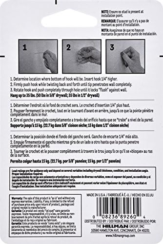 Hillman 121049 Monkey Hooks 4 Pack - Image 3