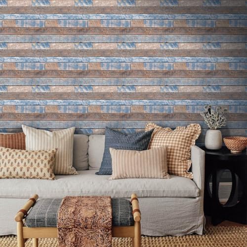 Commomy 3D Faux Wood Peel and Stick Wall Tiles 10 Pcs 11.8" x 11.8" - Image 2