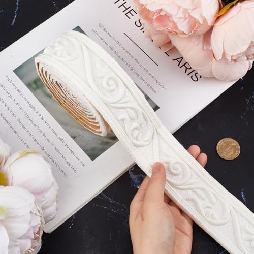 CRASPIRE 532 x 2in Crown Molding Peel and Stick Foam White Self Adhesive - Image 3