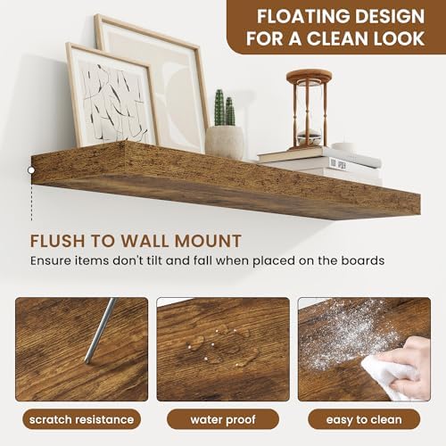 Floating Shelves for Wall, Wall Mounted Wood Shelves - Image 5