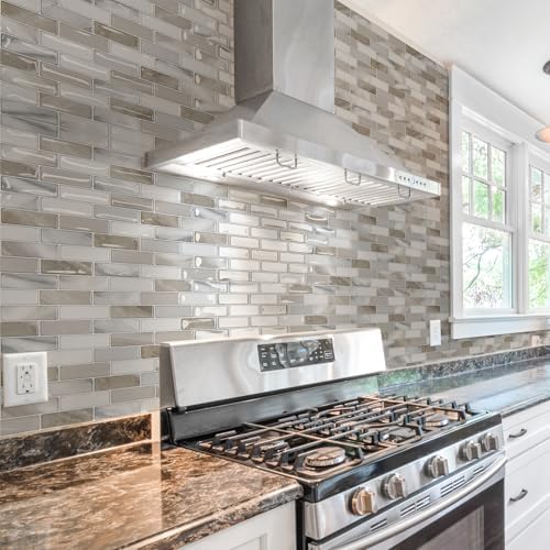 Art3d 10-Pack Marble Peel and Stick Backsplash, 12 x 12 in - Image 3