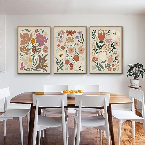 CHDITB Matisse Framed Canvas Wall Art Flower Abstract Wall Painting, Wildflower - Image 2