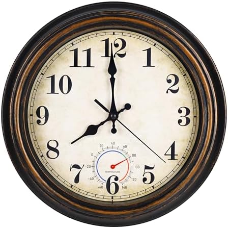 Wall Clock Silent Non Ticking Vintage Wall Clocks by Unknown