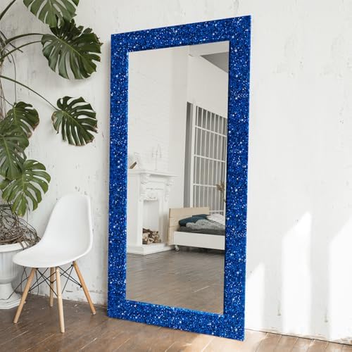 CRE8TIVE Chunky Glitter Wallpaper Border Peel and Stick Blue Wallpaper - Image 5
