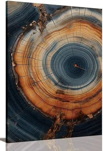 Tree Ring Wall Art Framed, Modern Nature Decor by IBHJSARTWallArt