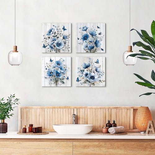 Flowers Framed Canvas Wall Art Butterfly Wall Decor - Image 5