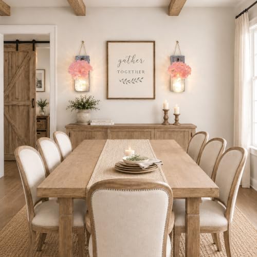 Mason Jar Wall Decor Set of 2, Rustic Gray - Image 4