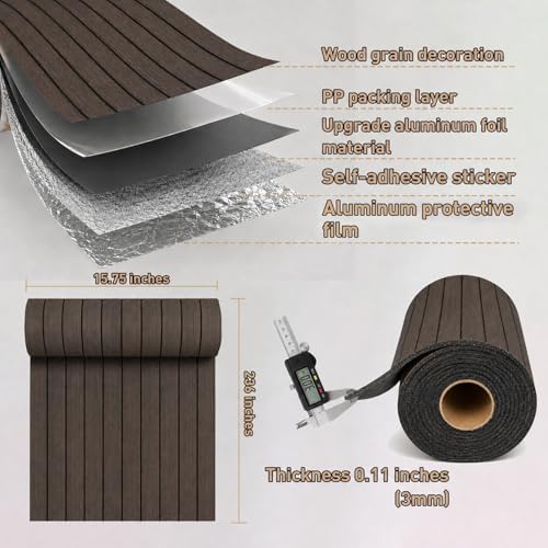 Peel and Stick PVC Slat Wall Panel, 3D Faux Smoked, 15.8" x 236" - Image 4