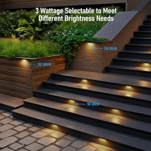 LEONLITE 8-Pack 4 Inch LED Hardscape Lighting, 2700K Soft White - Image 2