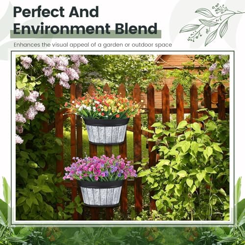 Layhit 6 Pcs Wall Hanging Planters, 12 Inches, Wood White - Image 5