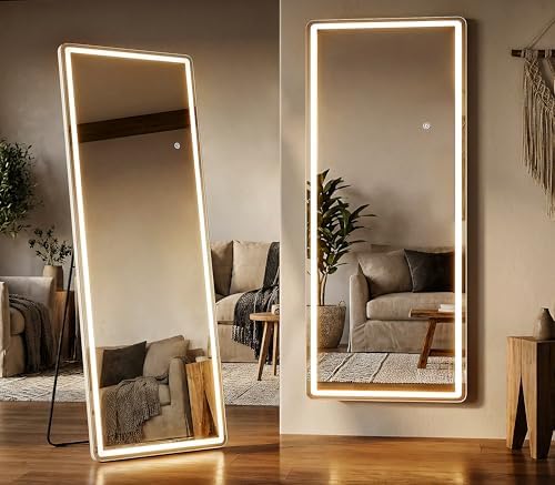 64x21 Lighted Full Body Mirror, Wall Mounted Mirror by ALPEN