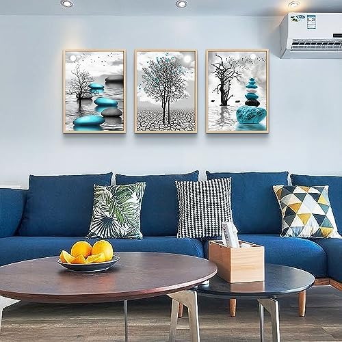 Natural Wood Framed Canvas Wall Art - Image 3