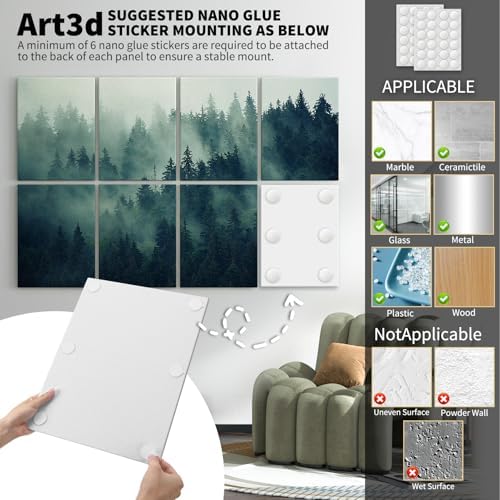 Art3d Acoustic Wall Panels, 48 x 32 in Set - Image 6