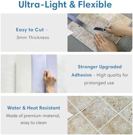 COMSTICKC 3D Faux Stone Wall Panels Peel and Stick - Image 4