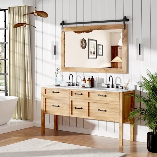 Farmhouse Mirror 42”x28” Bathroom Mirror - Image 3