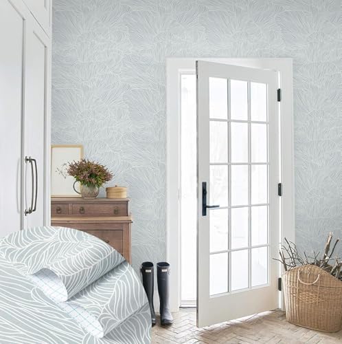 Heroad Blue Peel and Stick Wallpaper Boho Contact Paper 17.3" x65.6ft Neutral - Image 6