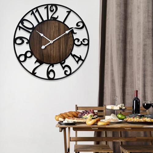 30 Inch Large Wall Clock for Living Room Bedroom Kitchen Mantel Decor, Battery - Image 5