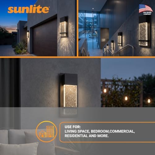 Sunlite LED Wall Sconce, 6.5" Wide, 3000K Warm White, Indoor & Outdoor - Image 6