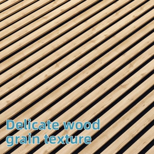 Wood Slat Acoustic Wall Panels, Warm Pine, 4 Pack, 47.2 x 23.6 in - Image 6
