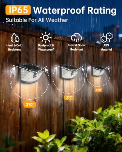 Aootek Solar Motion Sensor Lights Outdoor 120 LEDs, 12 Pack - Image 2