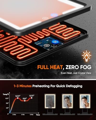 Heated Shower Mirror Fogless for Shaving - Image 4