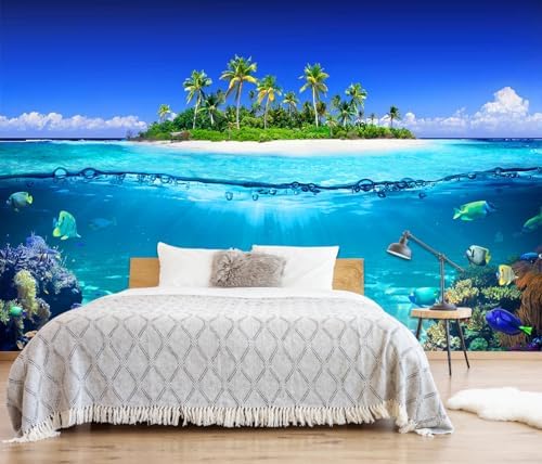 Toolhom Tropical Islands and Coral Reefs, Waterline Split Landscape Mural - Image 2