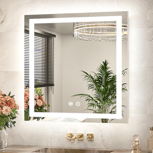 TETOTE 28 x 28 Inch LED Bathroom Mirror by TETOTE
