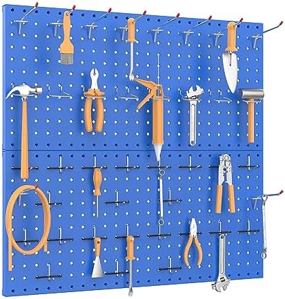 TORACK Metal Pegboard Wall Organizer 24"x24" 70 PCS Tool Storage Pegboards - Image 2