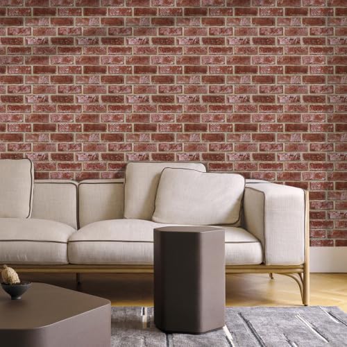 Commomy Faux Brick Peel and Stick Tiles 10 pcs of 12" x 12" by CommomyDecor