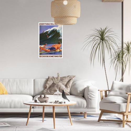 Enveable Retro Hawaii Surfing Fun Poster Summer Tropical Beach Hawaiian Island - Image 2