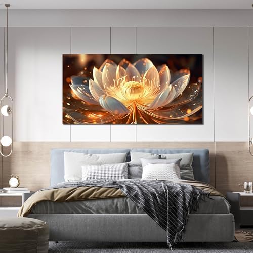 SIXTTART Lotus Flower Canvas Wall Art - Image 3