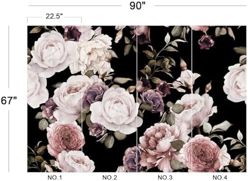 Moody Vintage Dark Floral Rose Peony Wallpaper Peel Stick - Image 5