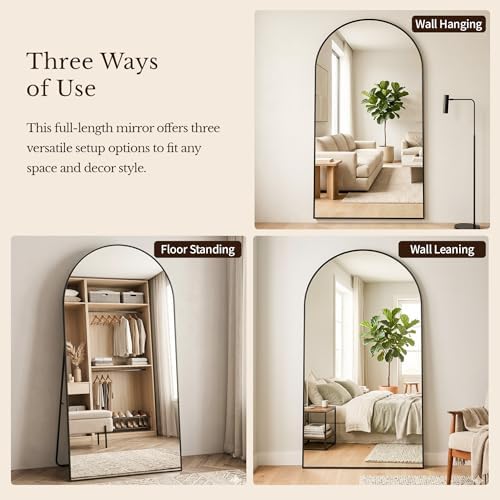 MISSDAY Large Arched Full Length Mirror, Floor Mirror Long Free Standing - Image 5