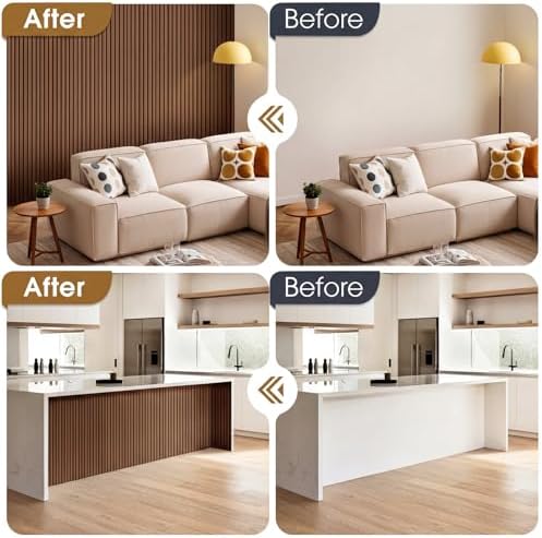 WPC Acoustic Slat Wall Panels 8-Pack 96'' x 6'' - Image 4