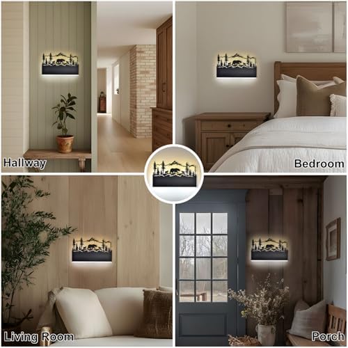 Bear Light LED Wall Sconce, 3000K Warm & 6000K Cool Dual Color Temperature - Image 3