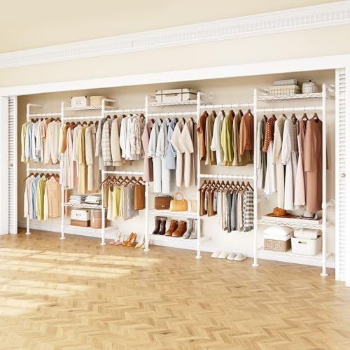H6 Wall Mounted Closet System, Industrial Pipe Clothes Rack Clothing Racks by ONBRILL