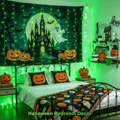 JMEXSUSS 300 LED Green Curtain Lights - Image 7