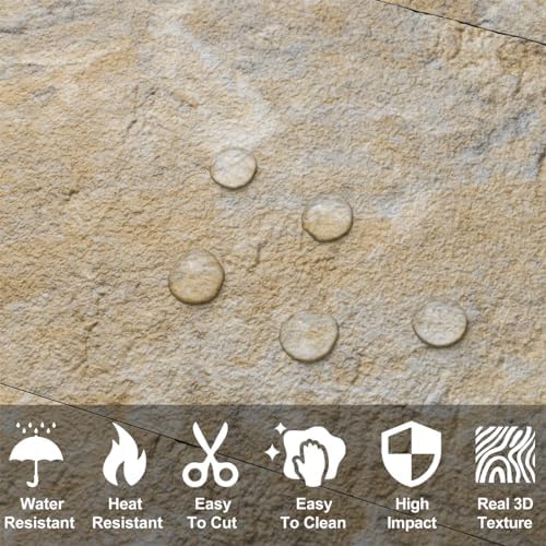 AULIGET Sandstone Peel and Stick Backsplash Wall Tiles - Image 3