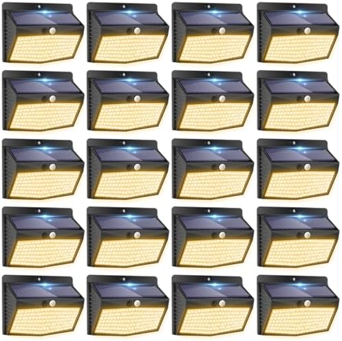 Peasur 20 Pack Solar Motion Sensor Lights Outdoor Waterproof by Peasur