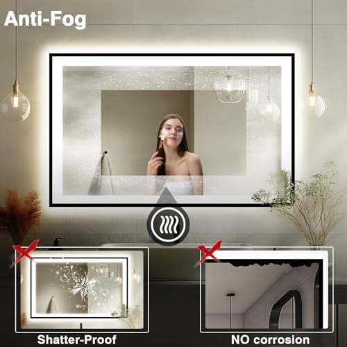 EchosLife 51x36 Lighted Mirror for Bathroom Wall - Image 6