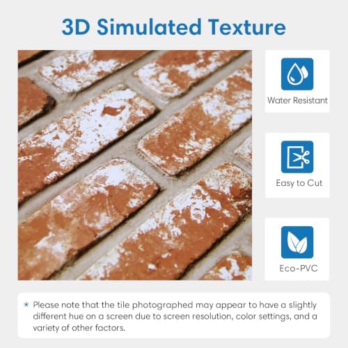 COMSTICKC 3D Faux Brick Peel and Stick Wall Stickers - Image 4