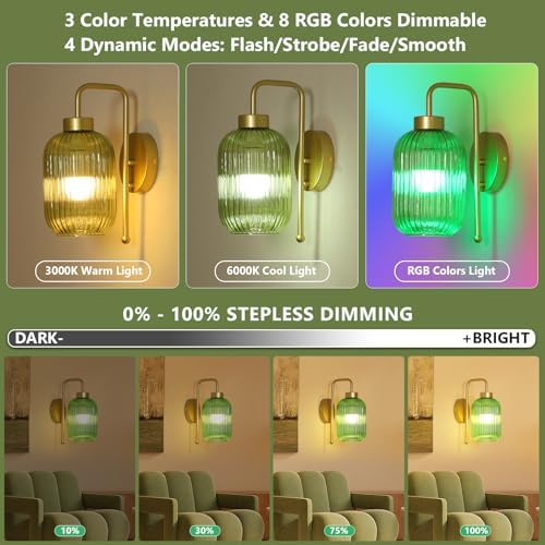 Gold Wireless Sconces Set of 2 - Image 2