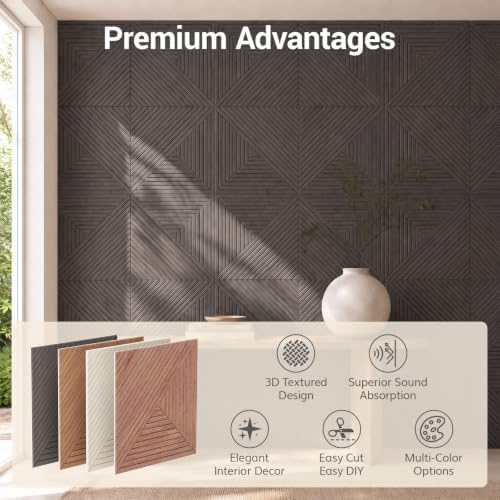 TONOR 16 Pack Acoustic Panels Peel and Stick, 23.6''x23.6''-62 sq.ft. - Image 7
