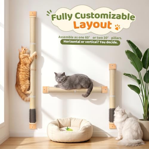 Wall Mounted Cat Scratching Post 60 Inch Tall - Image 4