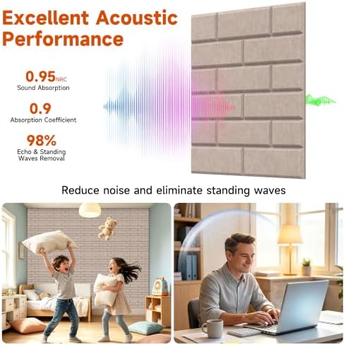 TO-TH Acoustic Wall Panels Peel and Stick Noise Reducing Panel 24Pack - Image 3