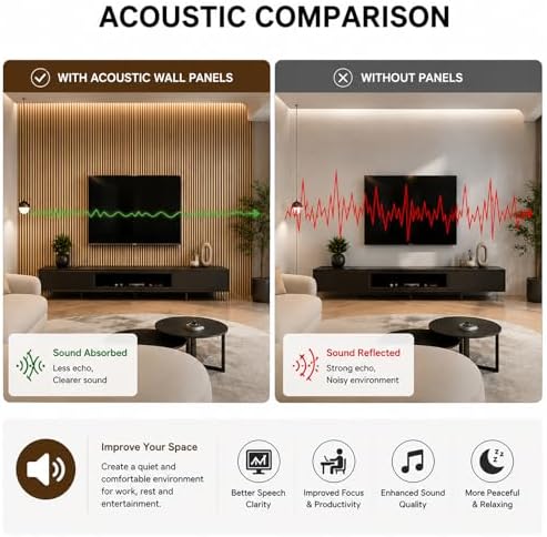 Acoustic Wood Panels for Wall, 3D Flexible Fluted Sound Slat Panel - Image 5
