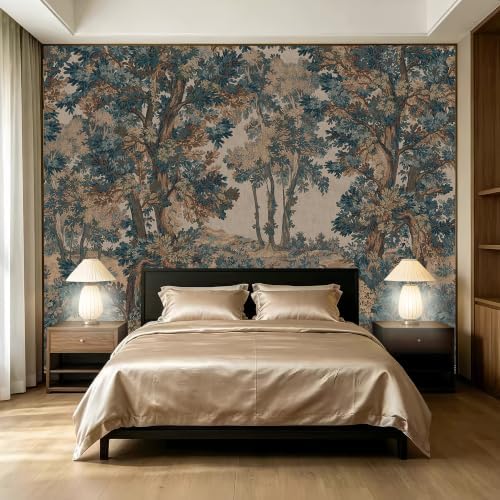 Quiet and secluded Forest Valley Landscape self-Adhesive Mural by SIDIANYA