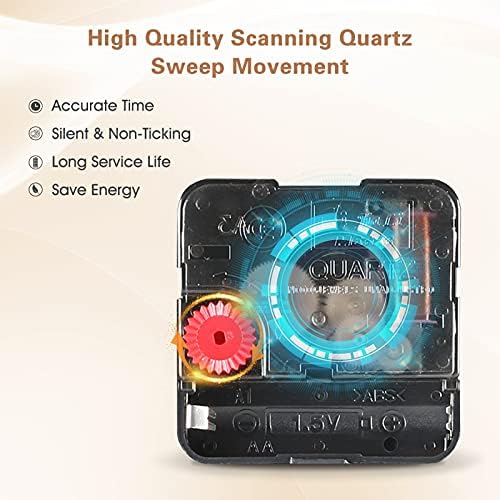 10in Silent Black Wall Clock Battery Operated Home Room Office Wall Decor - Image 3