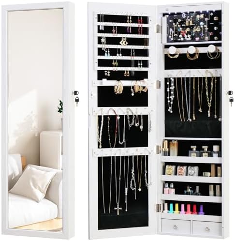 Jewelry Armoire Door Wall Mounted Mirror by MASMIRE